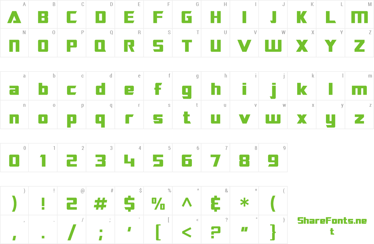 Font SF TransRobotics preview